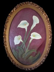 Oil Painting On Board Original Signed Oval Framed 26×19 Inches
