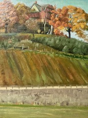 Antique North Carolina Painting Impressionist 1918 Landscape William Kirkgaard
