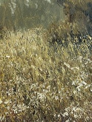 Original Oil Painting Cloudy Sky Summer Field Vintage Landscape Wall Art 8×10