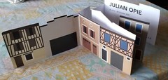 Julian Opie “French Village Card” (fold out invited exhibition card 58” x 5-1/2)