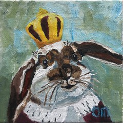 Original Rabbit painting Bunny Painting Rabbit art Animal oil painting