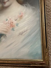 JAMES ROSS BRYSON- ORIGINAL PASTEL (CHALK) PAINTING – Art Nouveau Lady Beauty