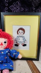 Raggedy Ann and Andy Paintings – Vintage – With Plush – 1978