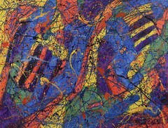 Jackson Pollock style canvas￼￼￼ Painting 81” X 62” XL (6ft. 9in.)Abstract,Modern