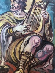 Oil Painting Bart Portrait A. Litvinov Unframed Original Home Decor Art nAAA2934