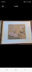 Chinoesiere Paintings On Silk Fabric Set of Three Signed