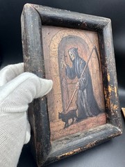RRR Antique Oil Painting Skull Vanitas MEMENTO MORI vtg devil wood art Victorian