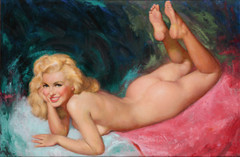 Beauty Girl Oil painting Wall art Giclee Printed on Canvas P1742
