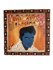 Elvis Presley Large Folk Art Painting Outsider Art Signed Jack In Denver