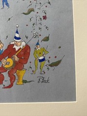 Rosemarie Beck (1923-2003) Holiday Gouache on Paper Painting, Drawing. So Joyful