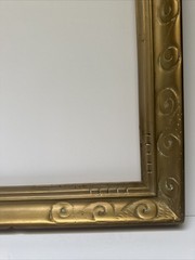 Antique Carved Wood Frame Art Deco Era Arts And Crafts For 18 By 22 “ Painting