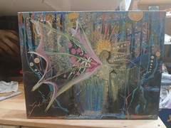 Original Art Paintings Fairy Fantasy Home decor Acrylic Gallery Wrapped Canvas