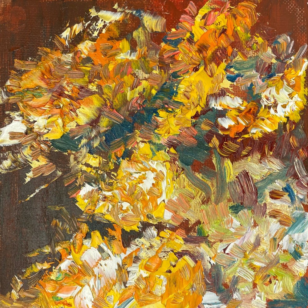 Eye-catching Oil Painting. Monet-Like Flowers Impressionist Art. ORIGINAL.