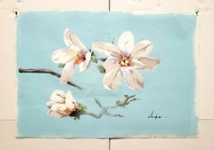 Spring Blossom, 24×36 Hand painted on Giclee Canvas