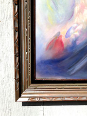 Roni Shermon Ramos (Signed: Roni), 1986 Abstract Painting on Canvas, Well Framed