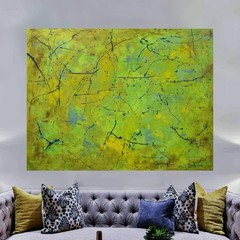 Jackson Pollock Style Giant Canvas Painting 84”X62” (7 Foot) Abstract Modern XL