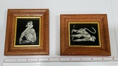 Lot of 3 DJ Cook Miniature Acrylic on Board Paintings, Signed