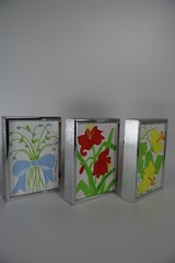 Sharie Hatchett Bohlmann Set 3 Original Signed Floral Paintings Framed MCM