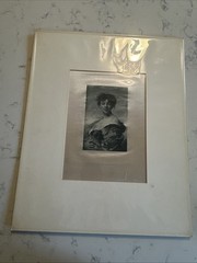ANTIQUE CHARLES JOSHUA CHAPLIN (1825-1891) PRINT ON SILK YOUNG LADY HOLDING DOG