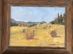 VINTAGE Cascina Campagna MODERN ABSTRACT ITALY HAY STACK ORIGINAL PAINTING