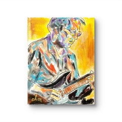 12 x 16 “Eric Clapton” Expressionism Futurism Original Colorful Unique Art