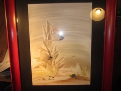 Gen Matucha FINGER PAINTING ANGEL Fish FRAMED Genevieve SNAIL