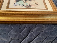 Engraved Art Deco Picture Yesterday Tomorrow by Mary Vickers Framed,signed