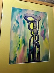 William Ferguson „An Abstract Composition“ Watercolor Painting -Framed