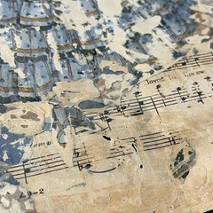 Original Mixed Media Abstract Art Collage 11×14 „In The Sweet Long Ago“