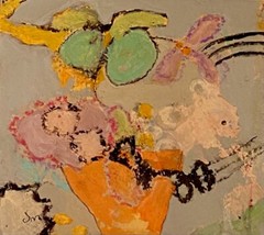 THE FAST LIFE A Small Original Abstract Painting By Judie Mulkey Signed COA