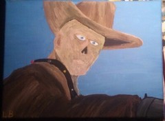The Ghoul 9×12″ Canvas Painting Signed By Artist Leland Butler – Fallout Pop Art