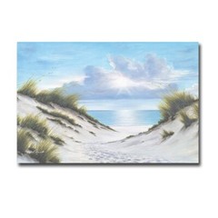 Sand and Sea by Romanello Gallery-Wrapped Canvas Giclee Art (24 in x 36 in)