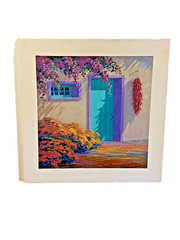 MIKKI SENKARIK “Ristra Shadows” Original Oil Painting Southwest Adobe Chili Rist
