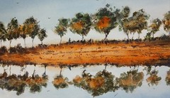 Original Watercolor Painting “ The Mirror“ 8″ x 12″ NOT A PRINT
