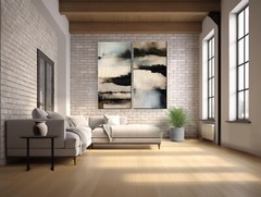 Abstract Painting Textured Canvas Wall Art Large Framed Signed US ELOISExxx