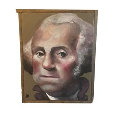 GEORGE WASHINGTON Signed Oil Painting on Canvas Original 2011 Framed 15.5″ x 12″