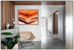 Mac Jamison Large Original Abstract Watercolor Painting Signed Framed Artwork