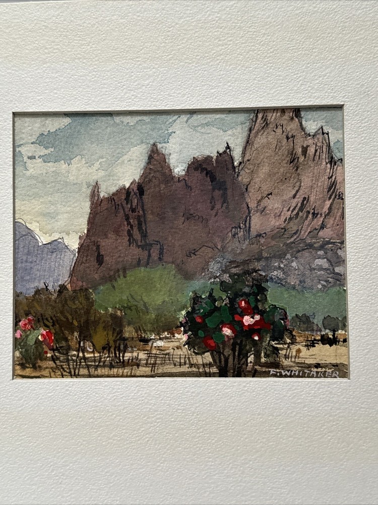 FREDERIC WHITAKER PAINTING AMERICAN LANDSCAPE IMPRESSIONISM LISTED FAMOUS SMALL