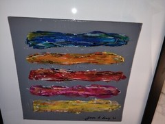 Framed 13 Inch Original Signed Modern Abstract Acrylic Oil Painting New w/ COA