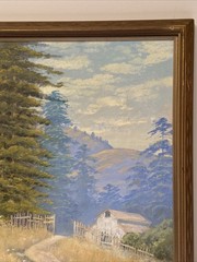 Antique California Landscape Painting Pastel Drawing Edwin Siegfried 1910’s