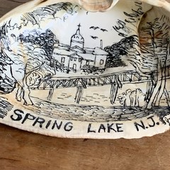 Nice Clam Shell Painting of Spring Lake N.J. by New Jersey Artist John Keyler