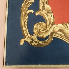 Echo Scarf Cavelle Nautical Imported French Vintage Framed Silk – 32″x32″