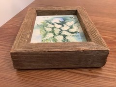 Vintage Original Miniature Floral Abstract Painting Signed ‘78 Framed 5×6”
