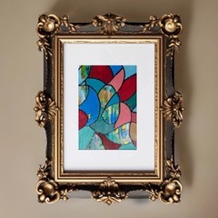 Abstract Painting Acrylic Original Colorful Modern Art 8×10 Matted Jimarieart