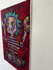 24×36 inch „Johnny Davis Abstract Acrylic on Canvas Painting – Original Artwork“