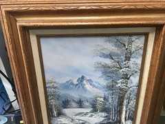 Mountain Wilderness”Original Oil on Canvas~Signed Antonio~Carved Wood Frame~OOAK