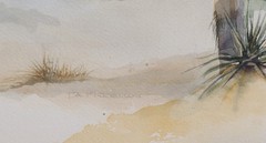 Tracy Freeman Palm Springs Desert Scene Original watercolor „Spring Prelude“