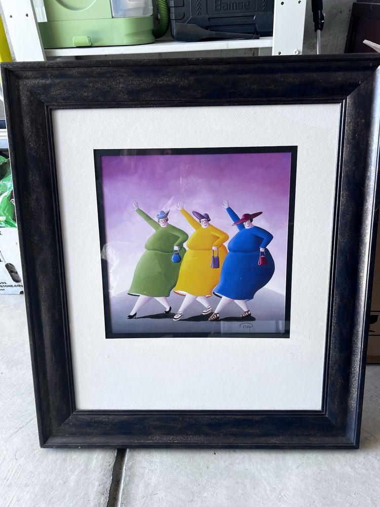 Nicole Avezard Three Ladies Dancing Body Positivity RARE