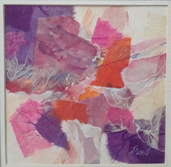 Watercolor Gouache Board Matted Original by Don Trout „A Collision of Shapes“