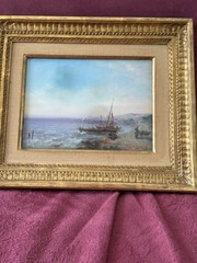 Paul Pascal French Landscape Painter Mediterranean Coast with Gouache 1887